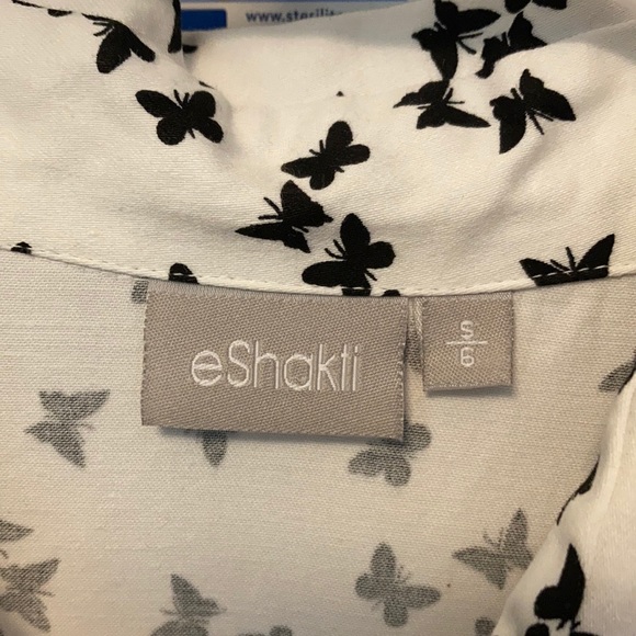 eShakti Vintage Style Retro Butterfly Shirt Dress - Picture 11 of 11